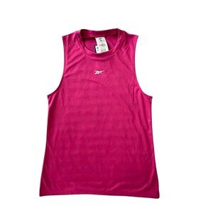 Reebok Womens Active Identity Performance Logo Tech Tank Training Top Proud Pink
